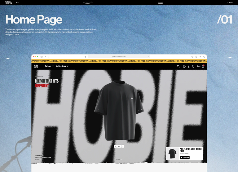 Pop Culture Shop Website Design